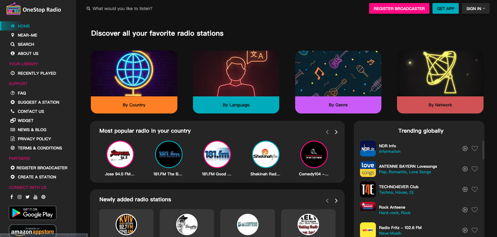 OneStop Radio网站简介 OneStop Radio