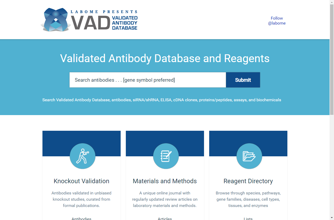Validated Antibody Database Validated Antibody Database