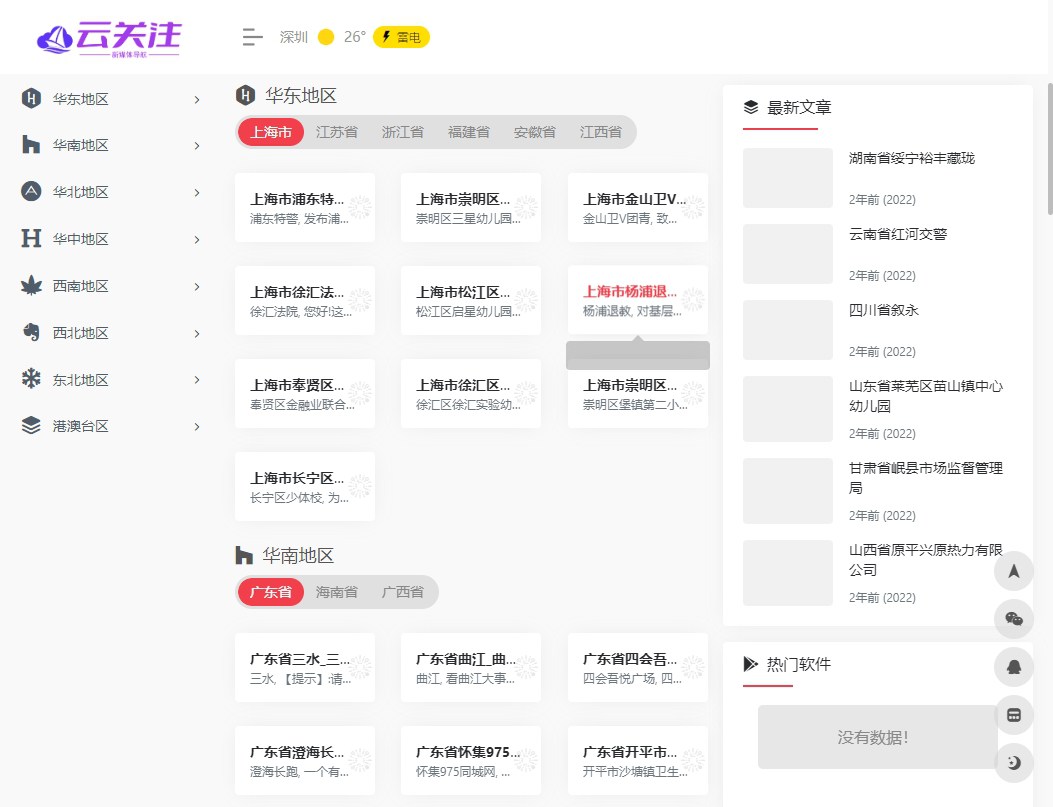 云关注新媒体导航