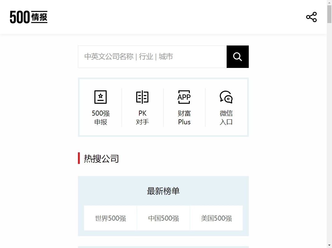 财富500强情报中心