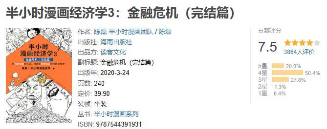 半小时漫画经济学 3:金融危机