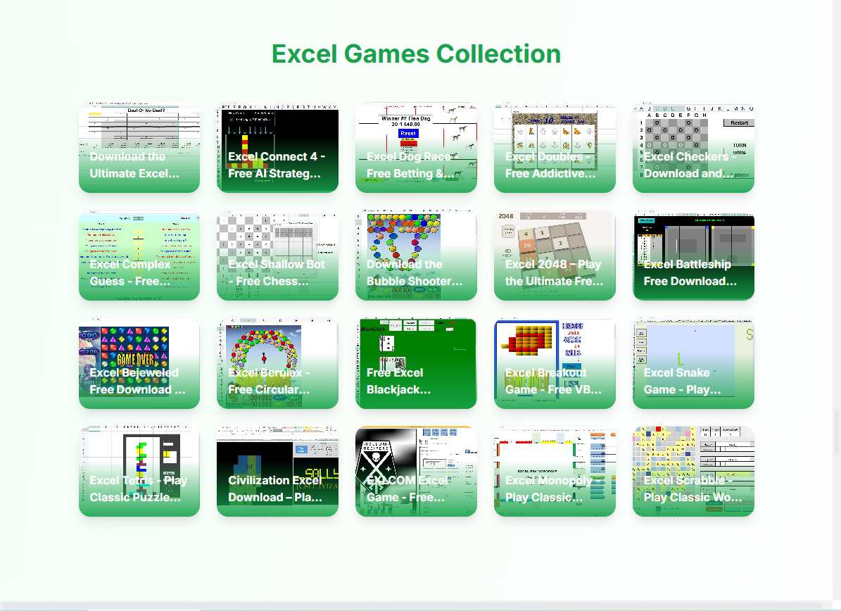 Excel Game